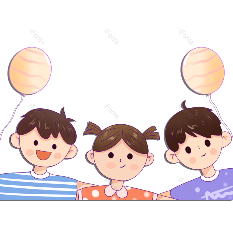 儿童节图片,儿童元素,卡通人物PNG,气球免抠素材